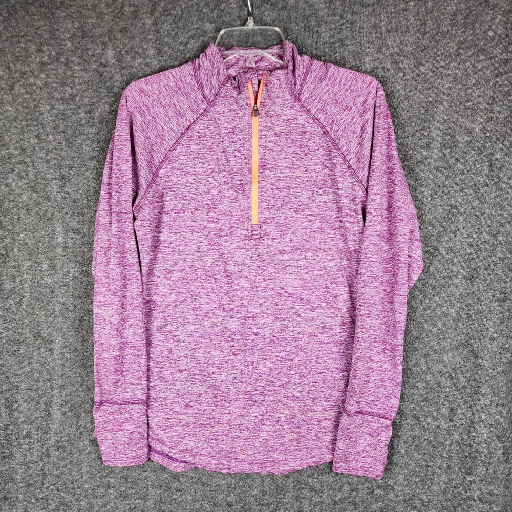 Tangerine Quarter Zip‎ Pullover Womens Large Space Dye Thumbhole Active Top